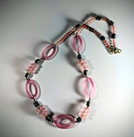 Necklace - Pink Beachglass