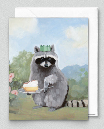 Card - Raccoon with Lemon Meringue Pie
