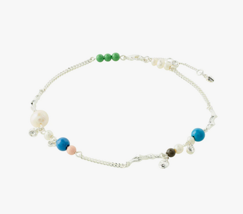 Anklet - CARE - Freshwater Pearl, Silver