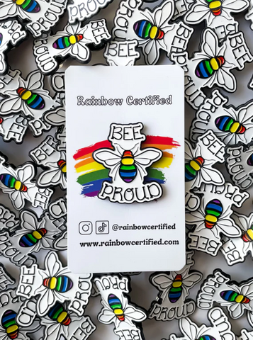 Bee Proud LGBTQ+ Enamel Pin
