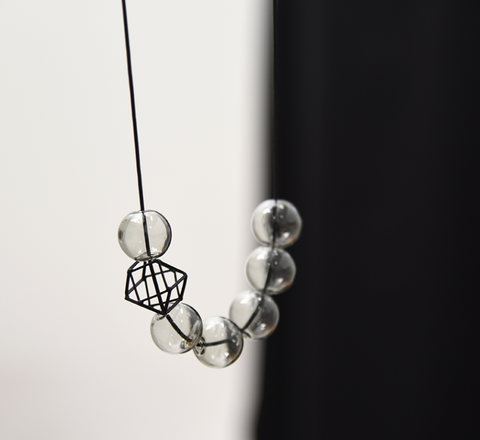 Hex Hex Necklace (Glass Grey)