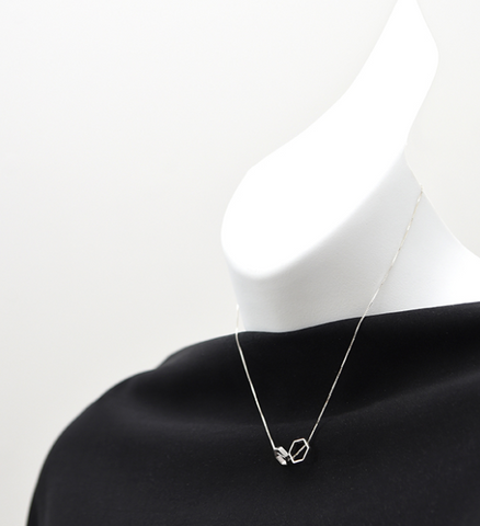 Hexa Necklace - Polished Silver