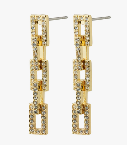 Earrings - COBY Crystal Drop, Gold