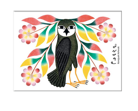 Kenojuak Ashevak Owl's Bouquet Magnet