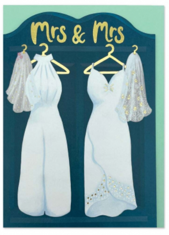 Card - Mrs and Mrs Wedding Dresses