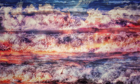 Frolicking Hues - Composite Photograph on Metal