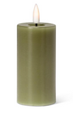 LED Pillar Candle - 4" Green