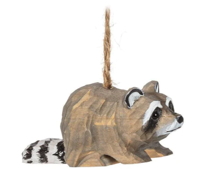 Raccoon Carved Ornament