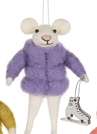Puffy Coat Mouse Ornament