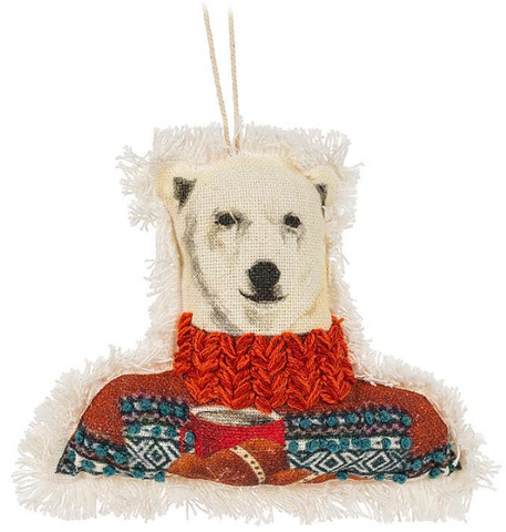 Dressed Polar Bear Ornament