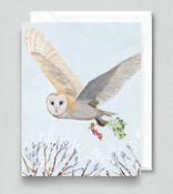 Card - Mistletoe - Owl