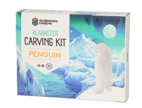 Soapstone Carving Kit - Penguin Alabaster