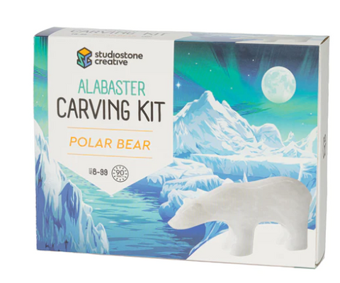 Soapstone Carving Kit - Polar Bear Alabaster