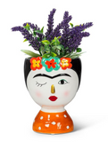 Lady with Flowers Vase