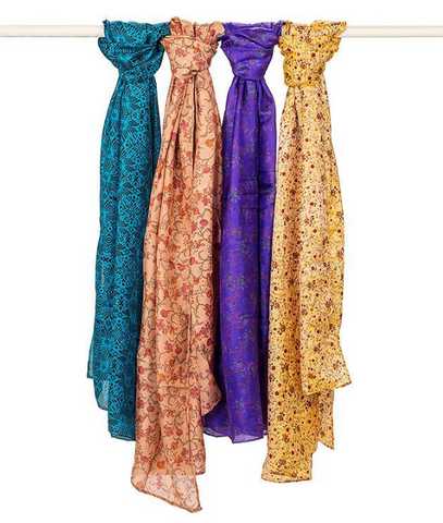Vintage Sari Long Scarf