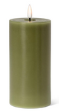LED Pillar Candle - 6" Green