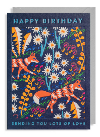 Card - Foxes Birthday