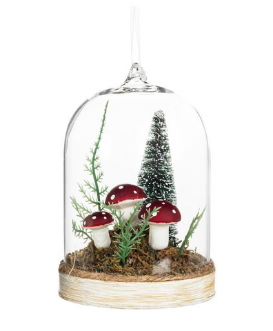 Mushroom in Forest Dome Ornament