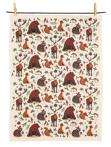 Winter Animals Kitchen Towel