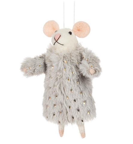 Mouse in Fancy Winter Coat