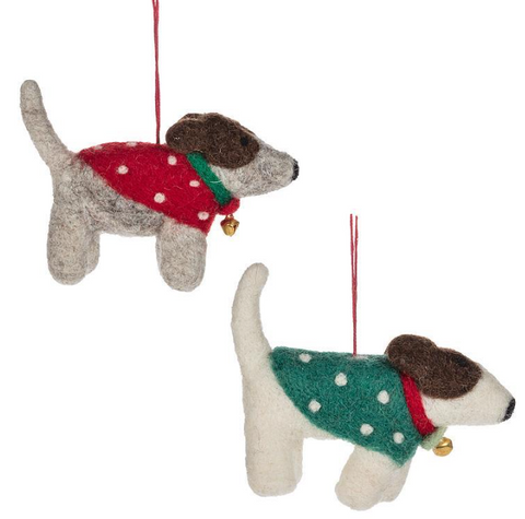 Dog in Coat Ornament