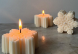 Snowflake Trio - Vanilla Scented Candles