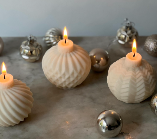 Ornament Trio - Vanilla Scented Candles