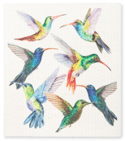 Hummingbirds Swedish Dishcloth