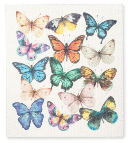 Butterflies Swedish Dishcloth