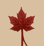 Maple Leaf Leather Charm