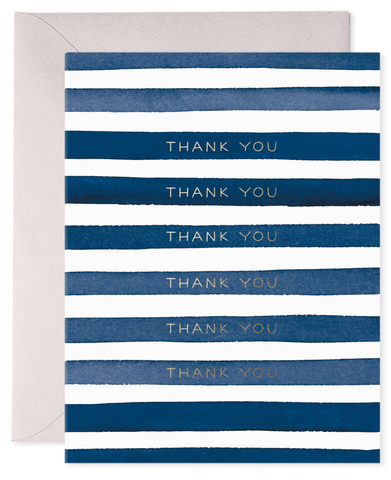 Card - Navy Stripes Thank You