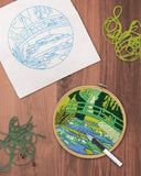 Punch Needle Craft Kit - Bridge Over a Pond, Monet
