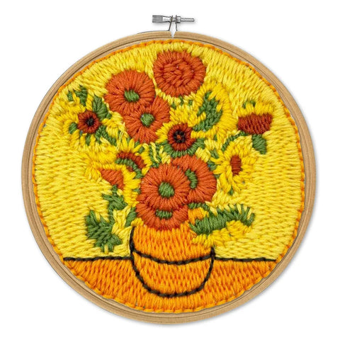 Punch Needle Craft Kit - Sunflowers, Van Gogh