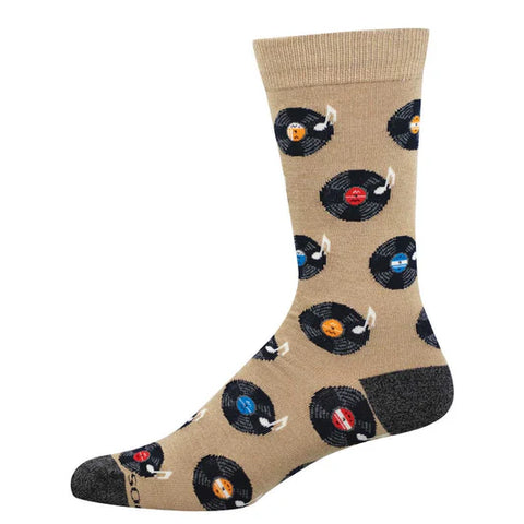 Socks - Vinyl Records, Men's Shoe Size 7-12.5