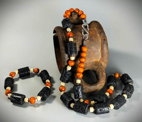 Necklace - Lava & Wood, PCN-18