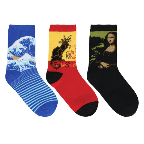 Socks - Art and Sole 3 Pack, Kids 7-10 yrs.