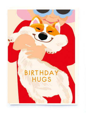 Card - Birthday Hugs Corgi