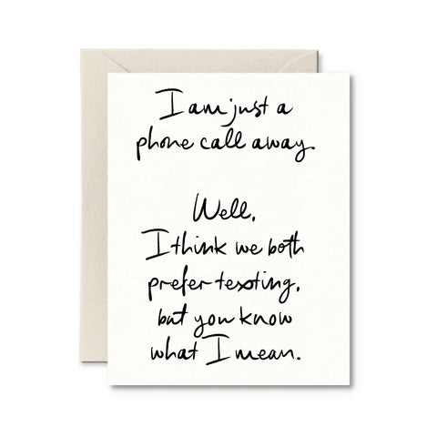 Card - Just a Phone Call Away