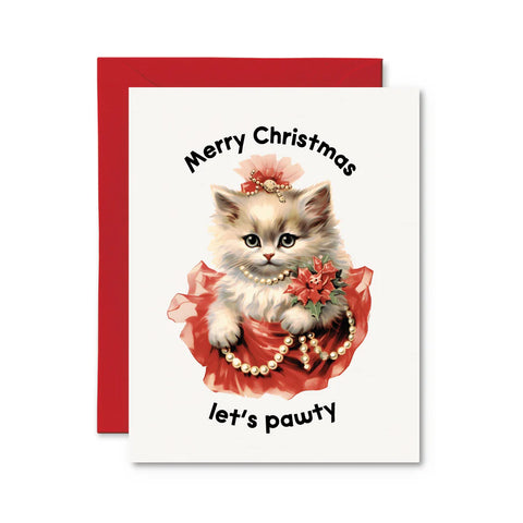 Card - Merry Christmas Let's Pawty