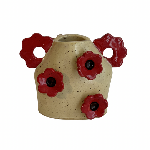 Bud Vase - Red Flowers