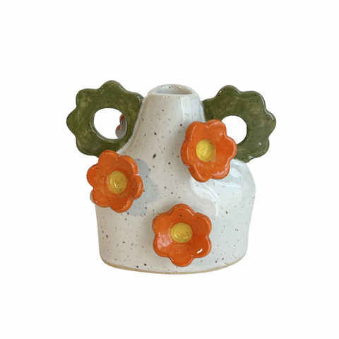 Bud Vase - Orange Flowers