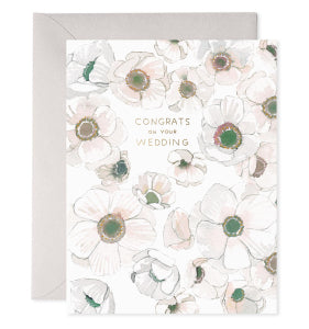 Card - Wedding, White Flowers
