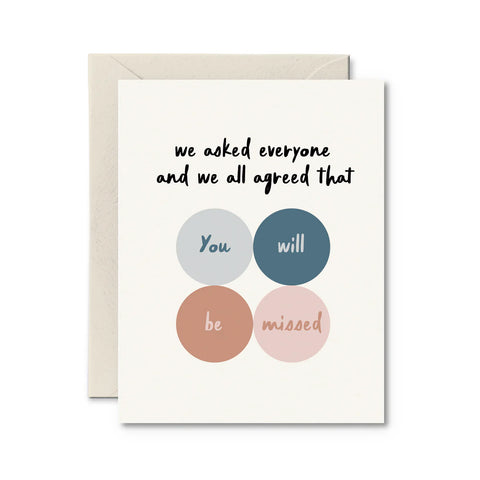Card - You Will be Missed