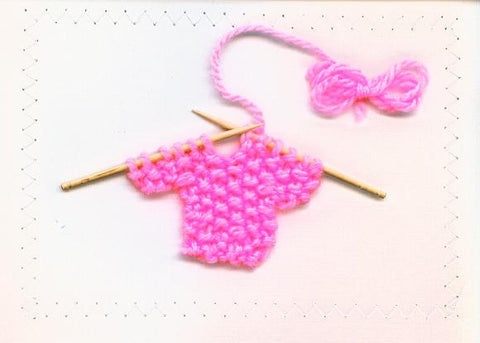 Card - Baby Sweater (Pink)