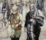 Roly Fenwick: Walking - Pandemic Newspaper Watercolour Renditions