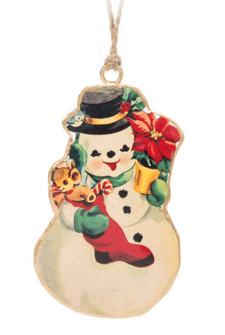 Retro Snowman Ornament