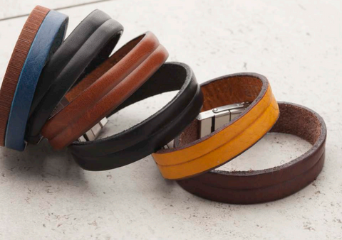 Men's Leather Bracelet (multiple colour options)