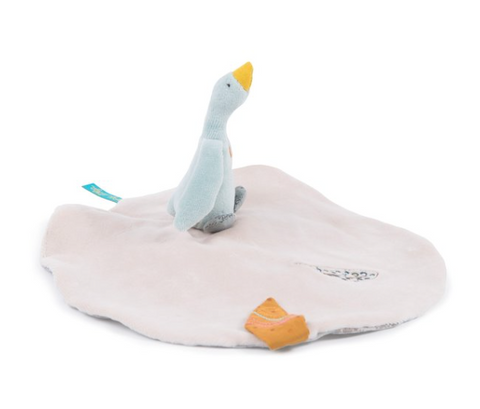 Goose Cuddle Toy with Pacifier Clip