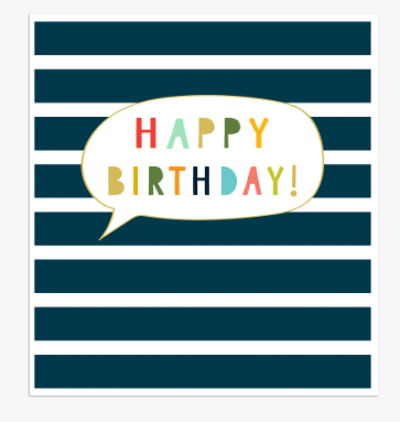 Card - Happy Birthday Stripe