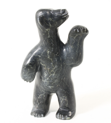 Inuit Sculpture - Standing Polar Bear by Simionie Alariaq